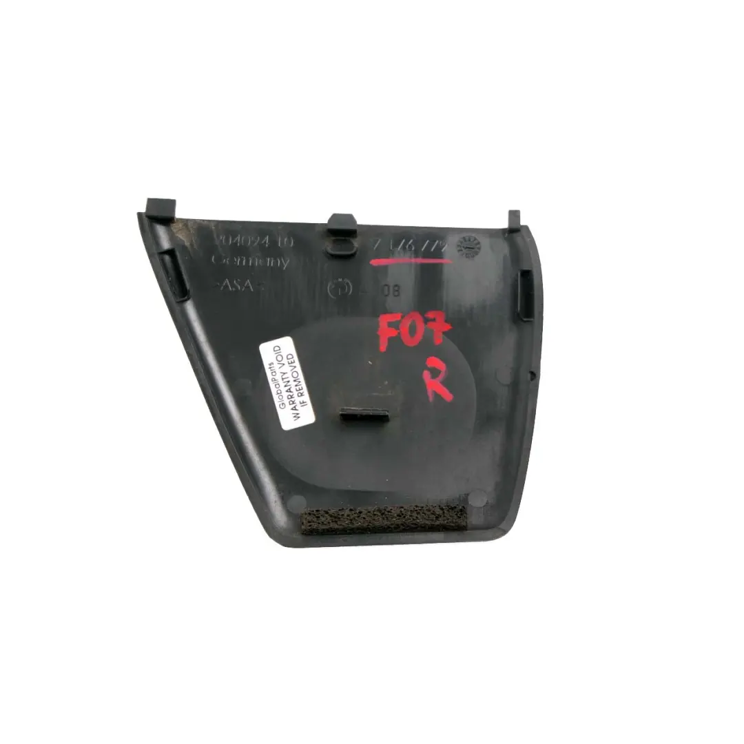 Door Pillar Lower Exterior Trim Front Left Gran Turismo to BMW F07 Cover with Part number 7176779 BMW F07 Cover Door Pillar Lower Exterior Trim Front Left Gran Turismo - SKU 7176779 - Part number 7176779