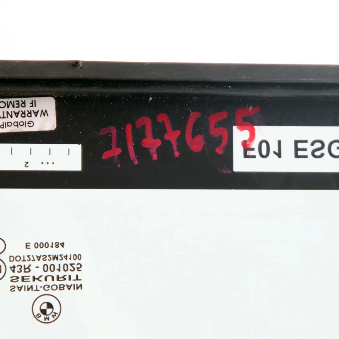 Porta posteriore sinistra Vetro laterale verde fisso per BMW F01 F04 con numero di parte 7177655 BMW F01 F04 Porta posteriore sinistra Vetro laterale verde fisso - SKU 7177655 - Numero di parte 7177655