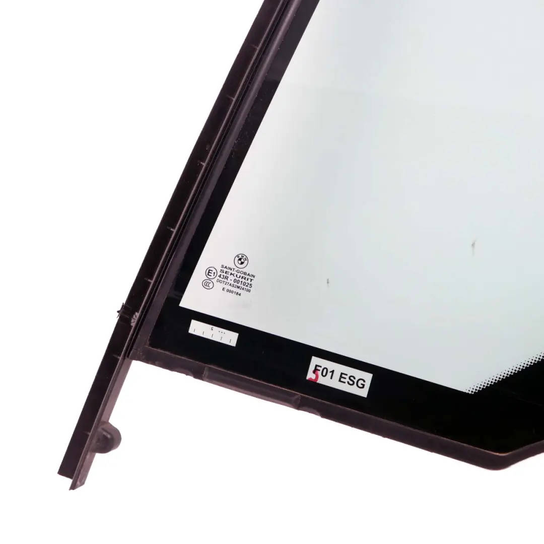 Porta posteriore sinistra Vetro laterale verde fisso per BMW F01 F04 con numero di parte 7177655 BMW F01 F04 Porta posteriore sinistra Vetro laterale verde fisso - SKU 7177655 - Numero di parte 7177655