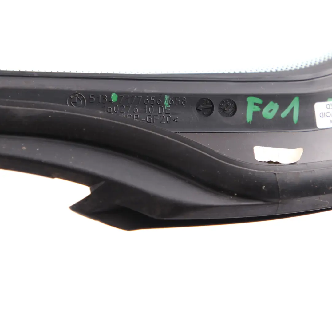 Vidrio Ventana Lateral Fija Verde Puerta Trasera Derecha para BMW F01 F04 con número de pieza 7177656 BMW F01 F04 Vidrio Ventana Lateral Fija Verde Puerta Trasera Derecha - SKU 7177656 - Número de pieza 7177656