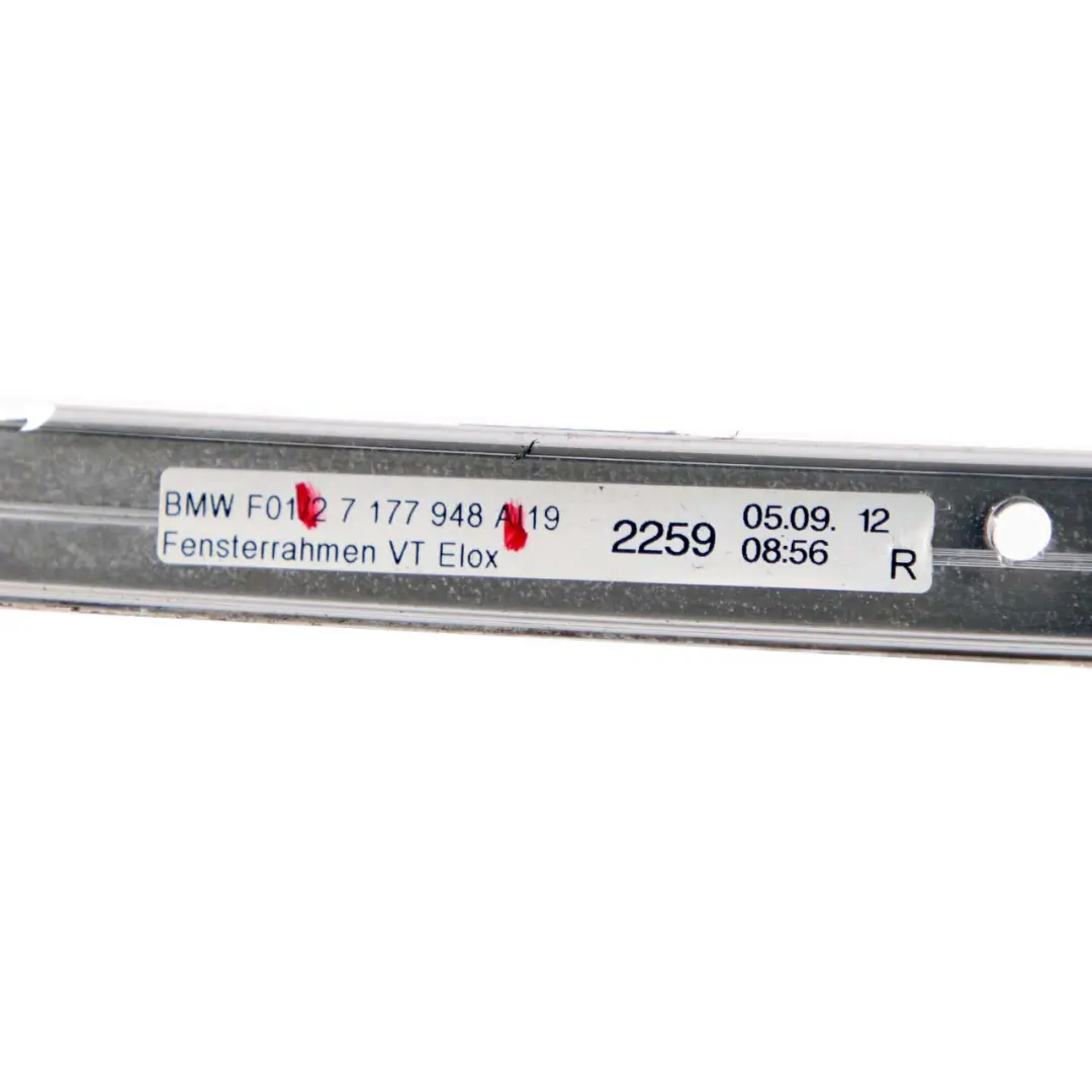 Puerta Delantera Ventana Marco Rail Cromo Tira Cubierta Derecha para BMW F01 F02 con número de pieza 7177948 BMW F01 F02 Puerta Delantera Ventana Marco Rail Cromo Tira Cubierta Derecha - SKU 7177948 - Número de pieza 7177948
