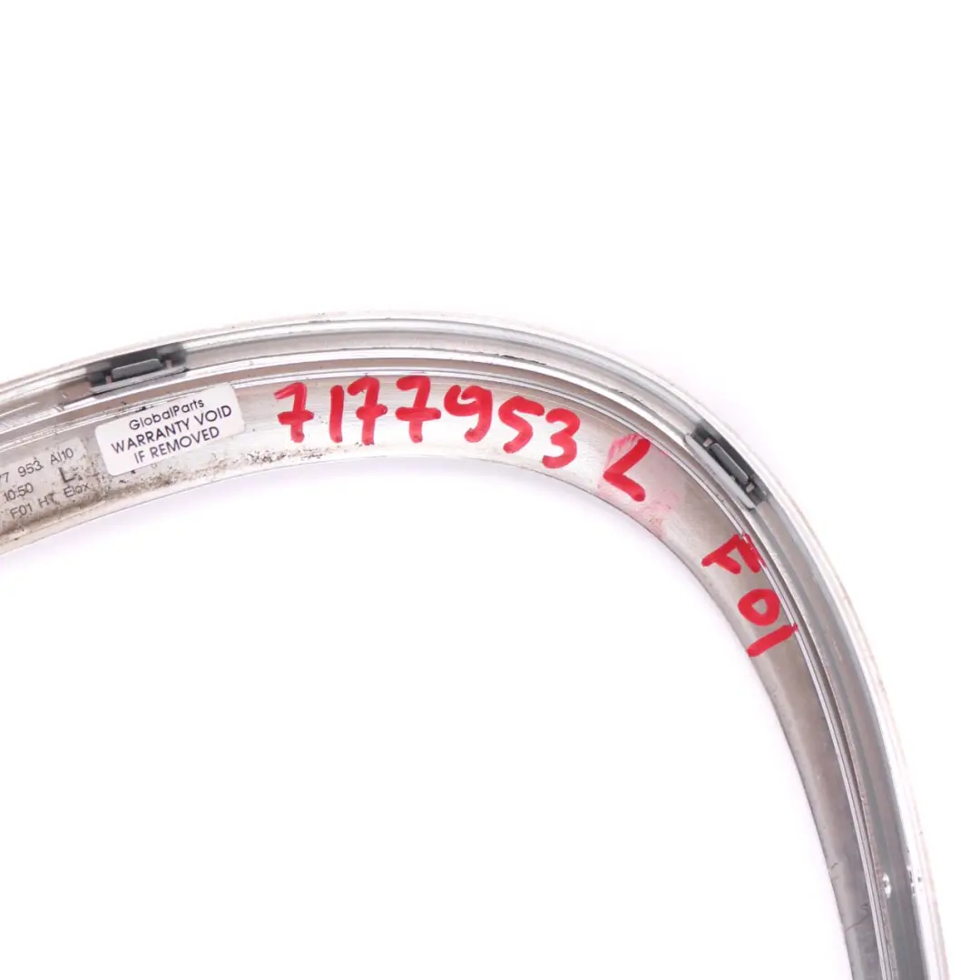 Finitura Telaio Finestra Porta Superiore Posteriore Sinistra per BMW F01 LCI con numero di parte 7177953 BMW F01 LCI Finitura Telaio Finestra Porta Superiore Posteriore Sinistra - SKU 7177953 - Numero di parte 7177953