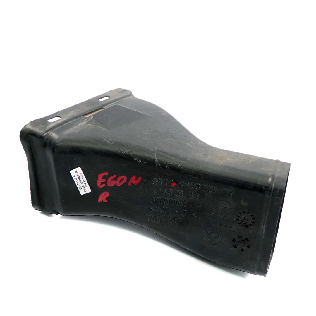 BMW E60 E61 LCI Pare-chocs avant droit - Conduit d'air de frein - SKU 7178086 - Numéro de pièce 7178086
