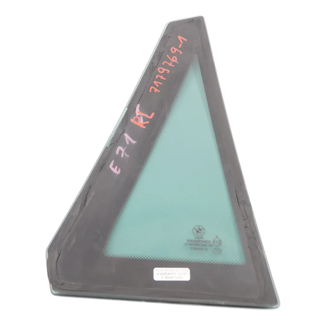 Porta Vetro Fisso Finestra Posteriore Sinistra Triangolo AS3 per BMW X6 E71 con numero di parte 7179769 BMW X6 E71 Porta Vetro Fisso Finestra Posteriore Sinistra Triangolo AS3 - SKU 7179769-1 - Numero di parte 7179769