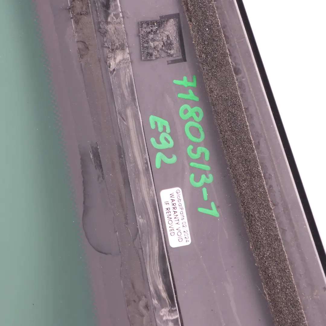 BMW 3 Series E92 Rear Left N/S Door Side Window Glass Black AS3 Black Trim - SKU 7180513-1 - Part number 7180513