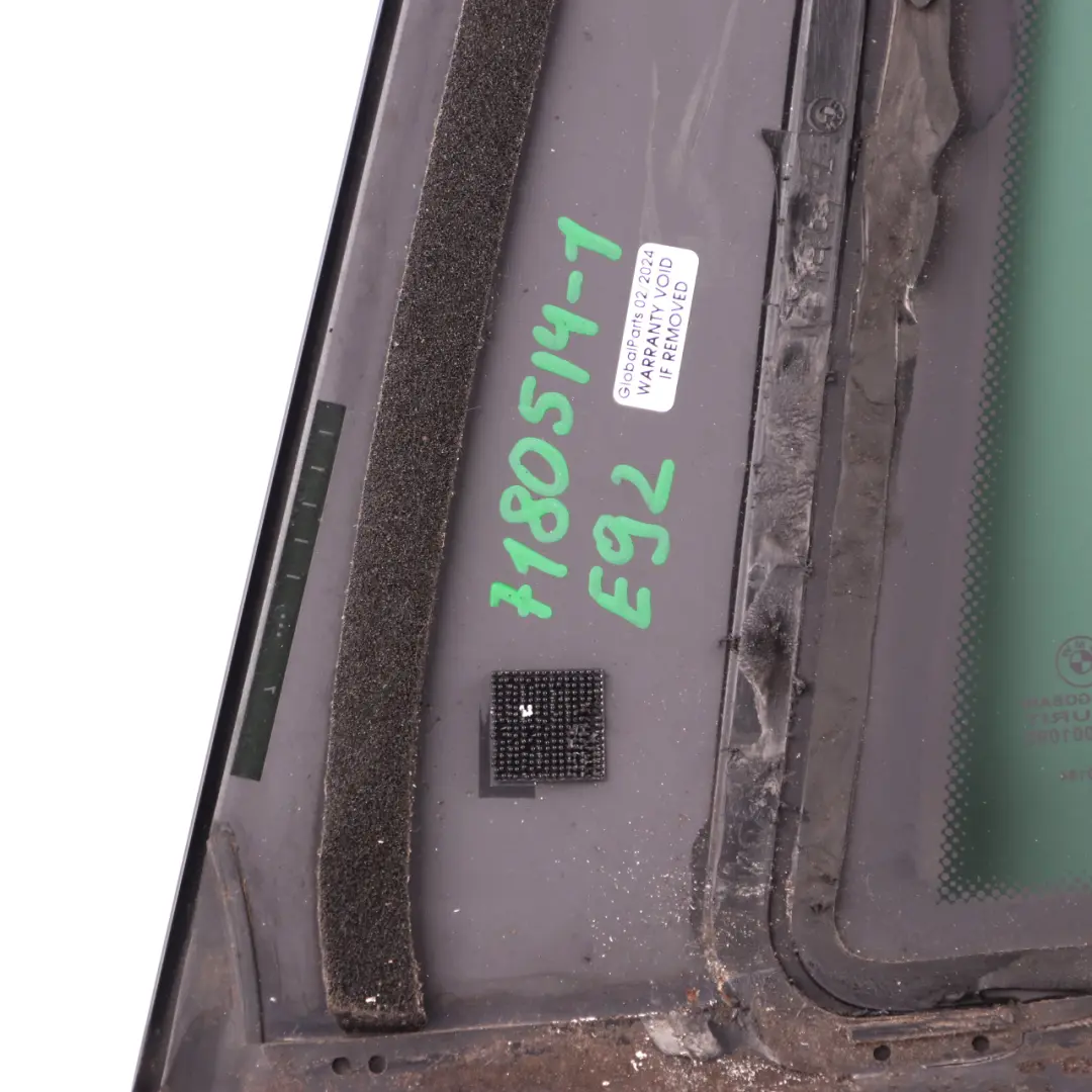 Vitre latérale de porte arrière droite noire AS3 Black Trim pour BMW E92 à propos du numéro de pièce 7180514 BMW E92 Vitre latérale de porte arrière droite noire AS3 Black Trim - SKU 7180514-1 - Numéro de pièce 7180514