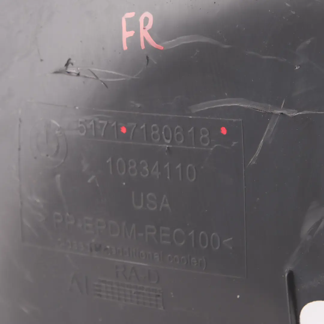 BMW X6 E71 Cubre Rueda Delantero Derecho Sección Delantera Embellecedor - SKU 7180618 - Número de pieza 7180618