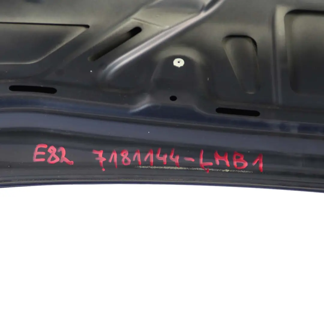 Bootlid Boot Lid Le Mans Blau Blue Metallic - 381 to BMW 1 E82 Coupe Tailgate with Part number 7181144 BMW 1 E82 Coupe Tailgate Bootlid Boot Lid Le Mans Blau Blue Metallic - 381 - SKU 7181144-LMB1 - Part number 7181144