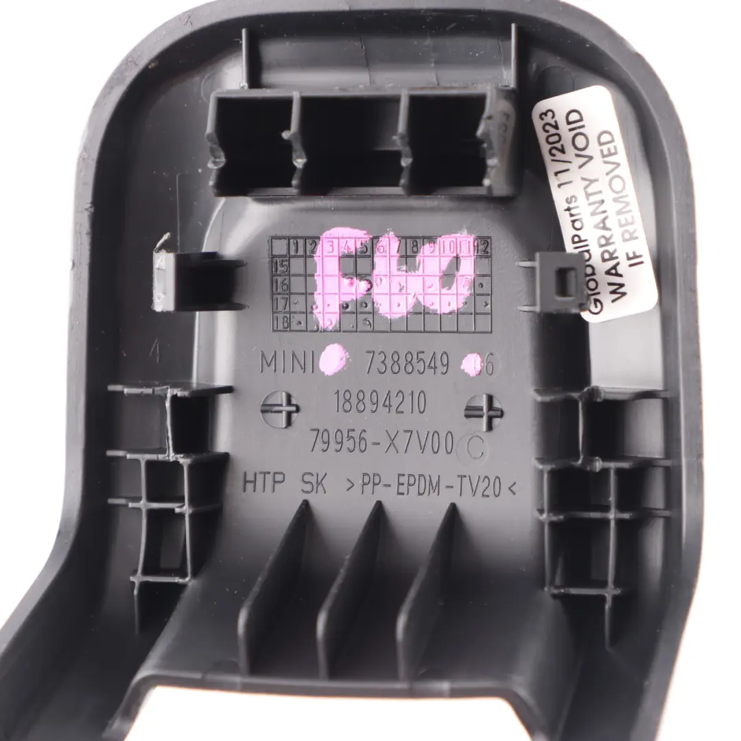 Mini Countryman F60 Asiento Trasero Rail Cubierta Tapa Carcasa Negro 7388549 - SKU 7181841 - Número de pieza 7181841