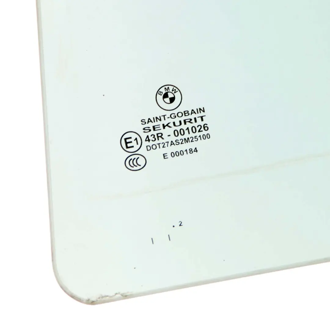 BMW F01 F04 Puerta trasera izquierda Ventana lateral Vidrio verde AS2 - SKU 7182091 - Número de pieza 7182091