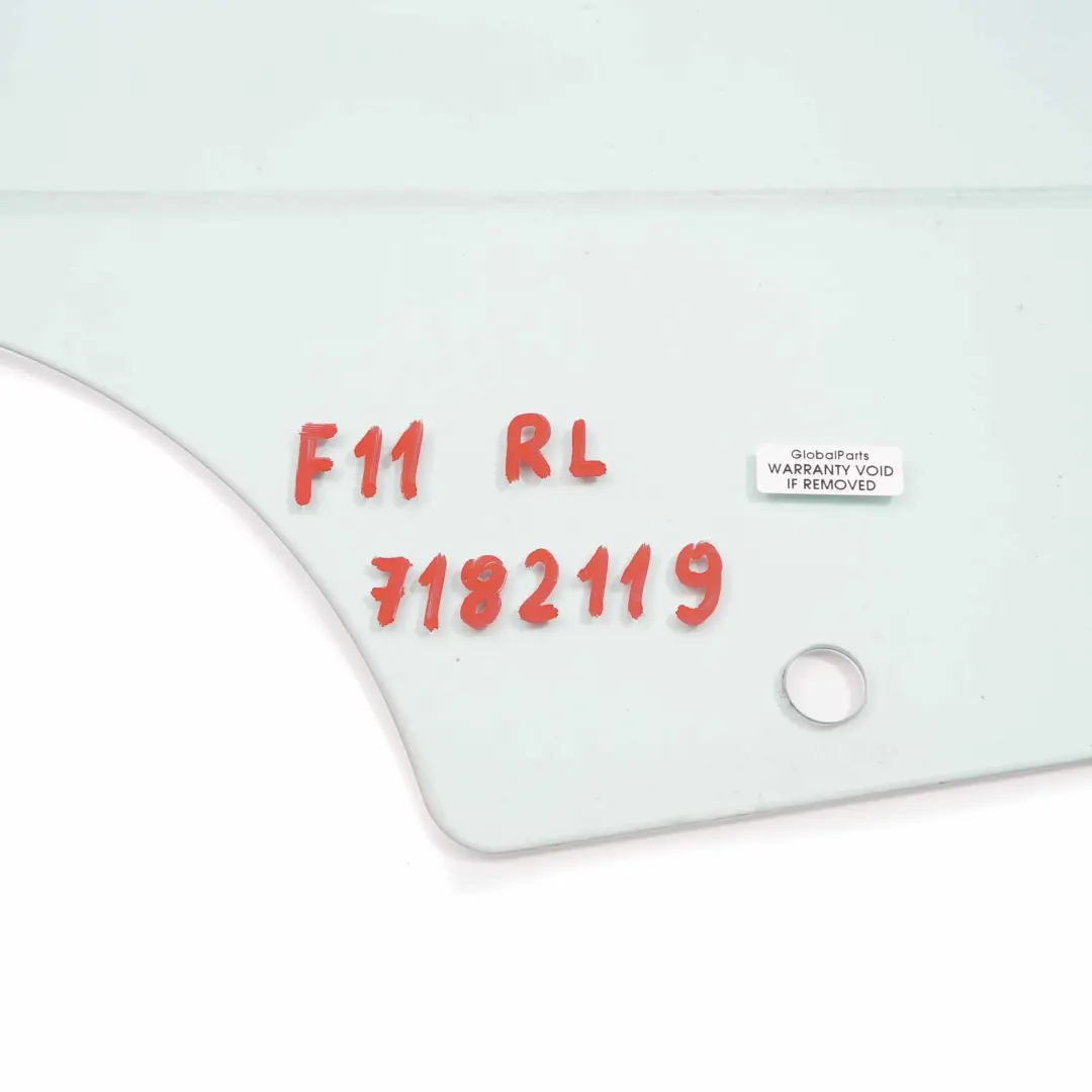 Vitre de Porte Touring Arrière Gauche Côté Vert AS2 pour BMW F11 à propos du numéro de pièce 7182119 BMW F11 Vitre de Porte Touring Arrière Gauche Côté Vert AS2 - SKU 7182119 - Numéro de pièce 7182119