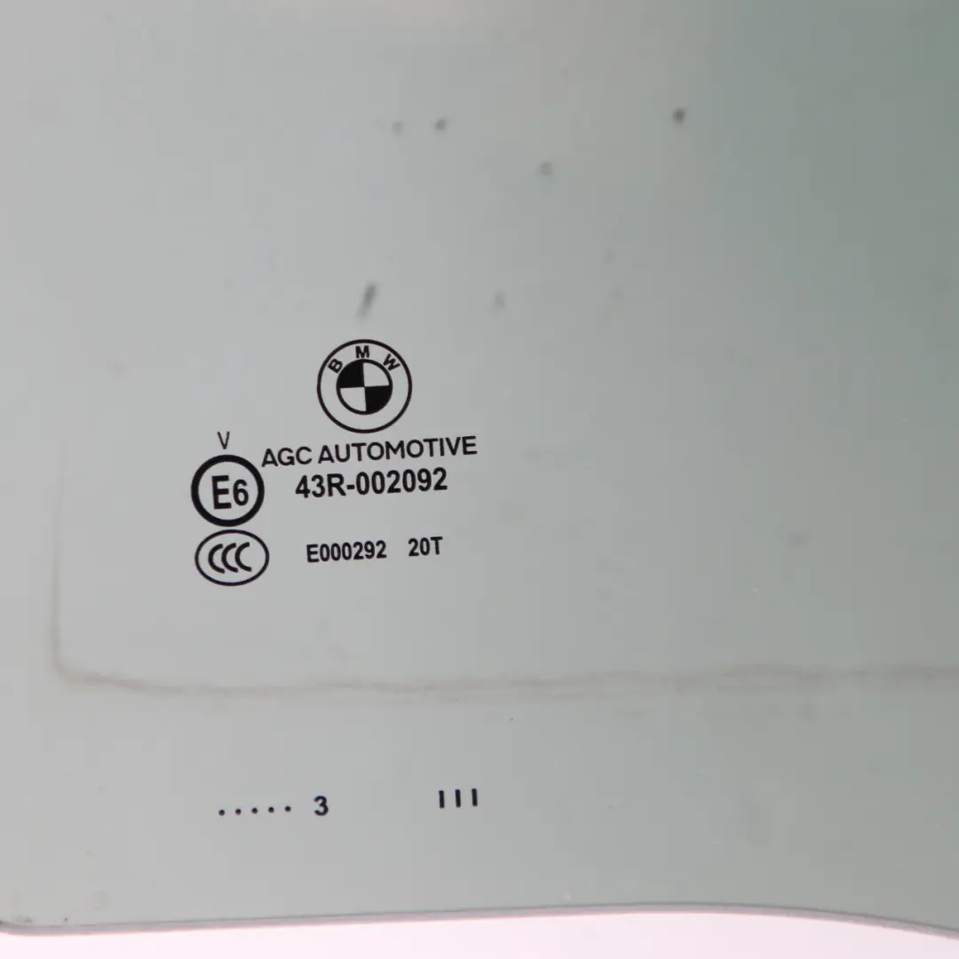 BMW F11 Szyba Boczna Drzwi Lewy Tył Tylna Zielona SSG - SKU 7182125 - Numer Części 7182125