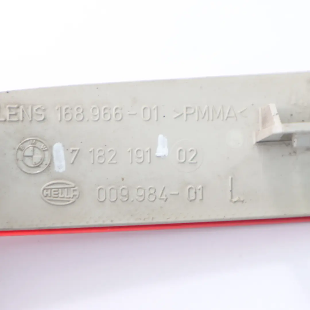 BMW F01 F02 Reflector Lámpara Trasera Izquierda Parachoques Reflejo Rojo - SKU 7182191 - Número de pieza 7182191