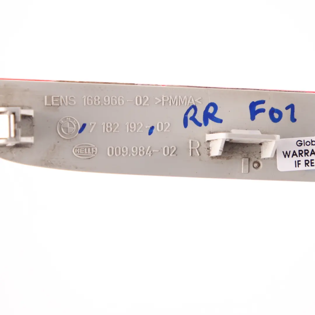 BMW F01 F02 Odblask Lampy Tylny Prawy Listwa Odblaskowa Czerwona - SKU 7182192 - Numer Części 7182192