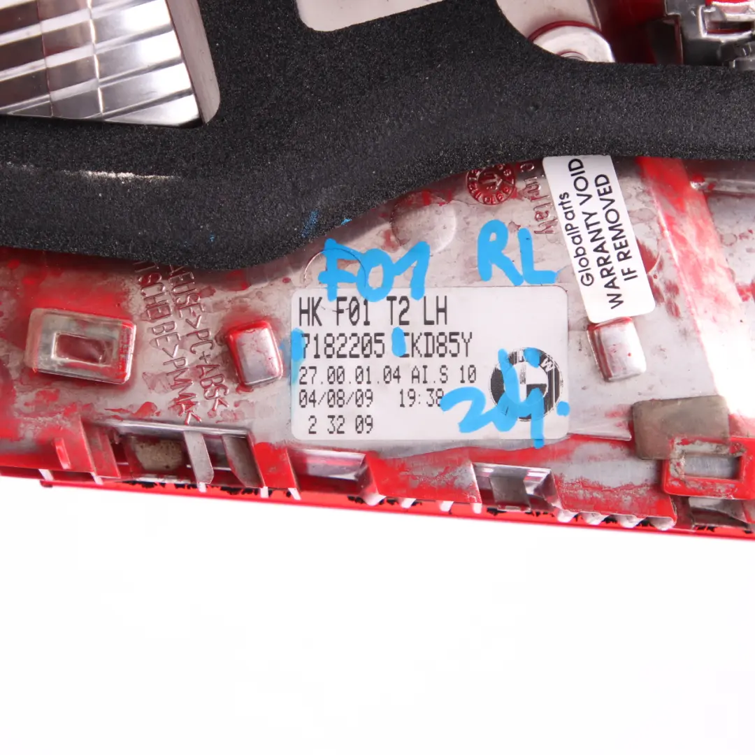 Rear Light BMW F01 F02 F04 Lamp Trim In Trunk Lid Tailgate Left N/S - SKU 7182205 - Part number 7182205