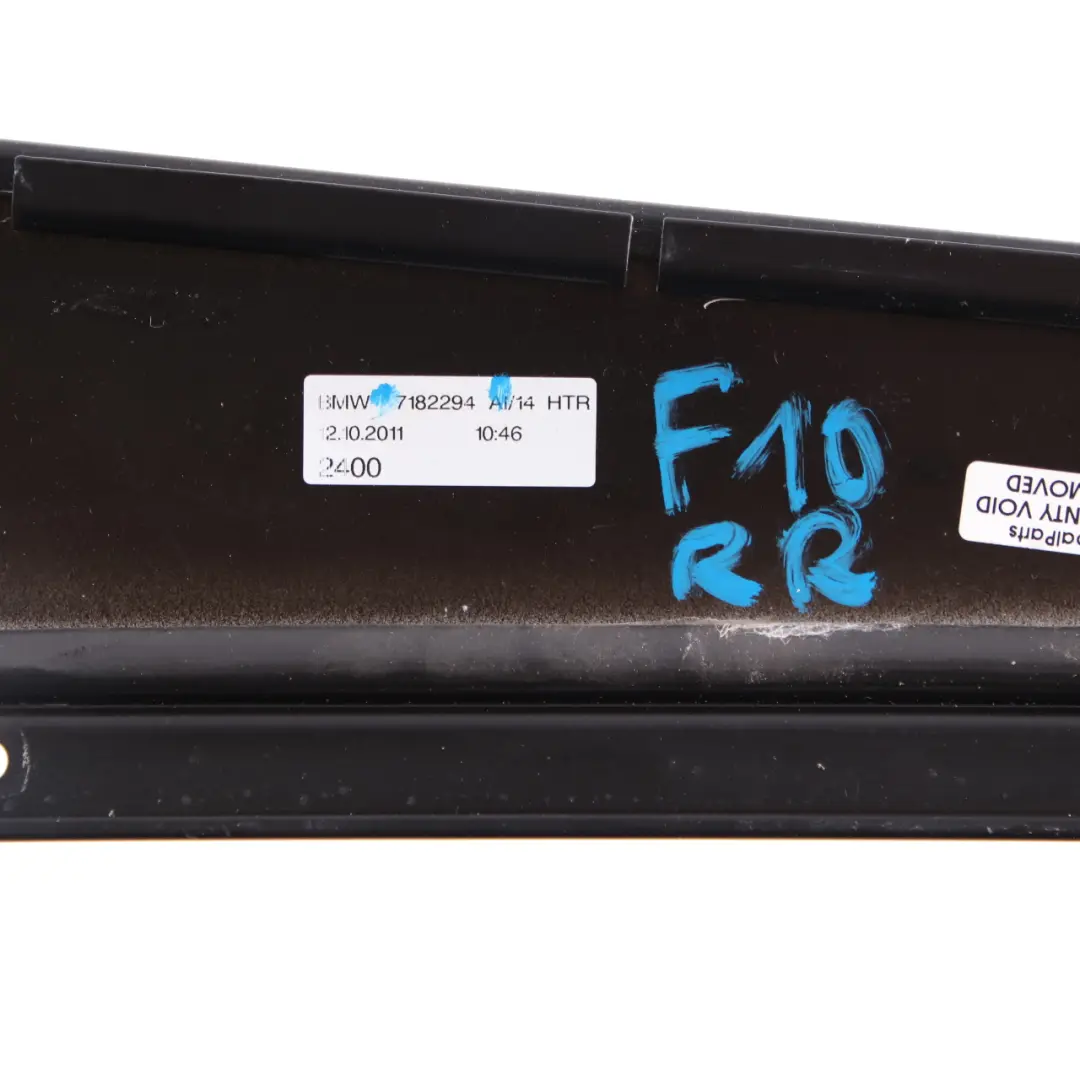BMW F10 F11 Tapa Columna B Puerta Trasera Derecha Negro Ribete Pilar - SKU 7182294 - Número de pieza 7182294
