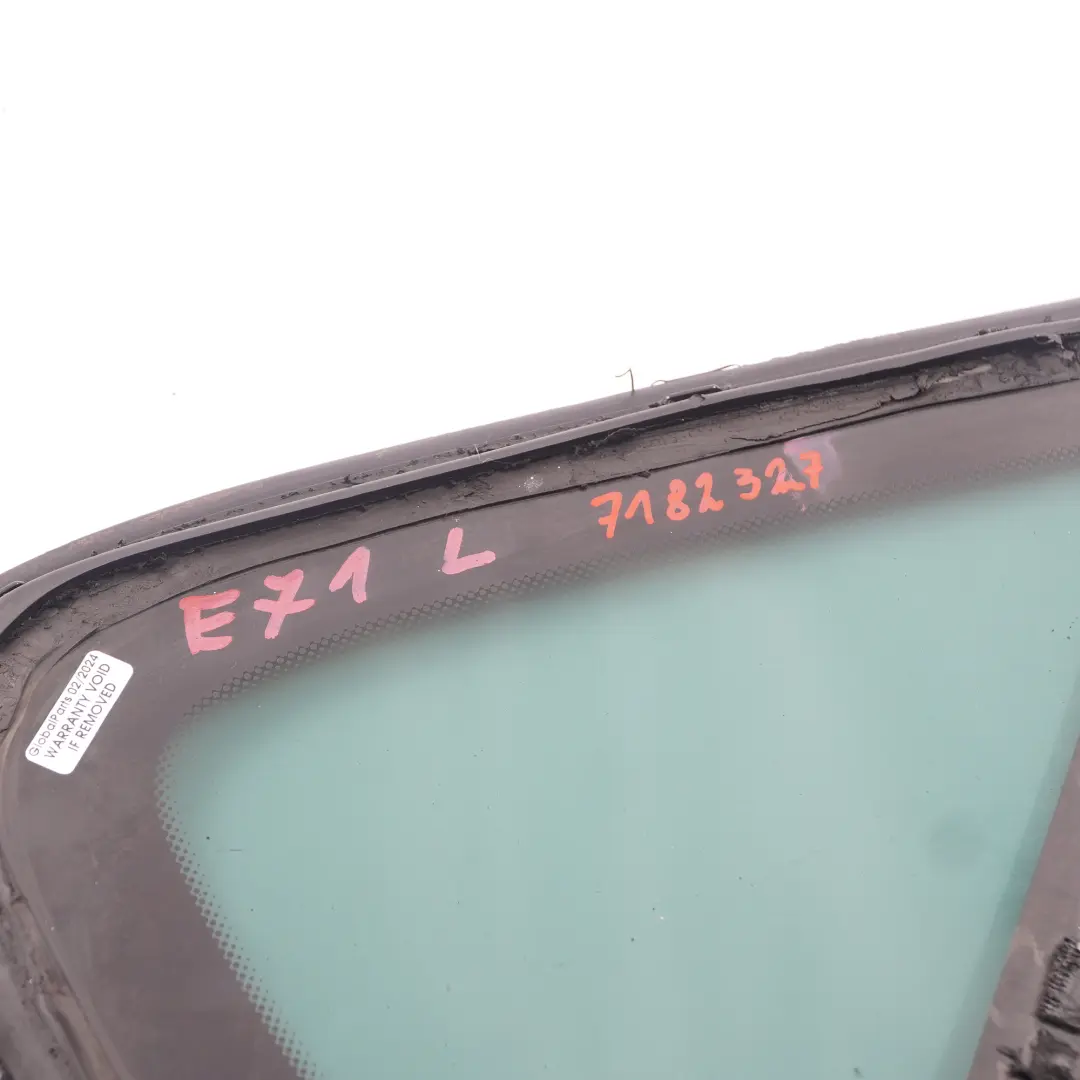 Side Window Quarter Rear Left N/S Glass Glazing Tinted AS3 to BMW X6 E71 with Part number 7182327 BMW X6 E71 Side Window Quarter Rear Left N/S Glass Glazing Tinted AS3 - SKU 7182327 - Part number 7182327