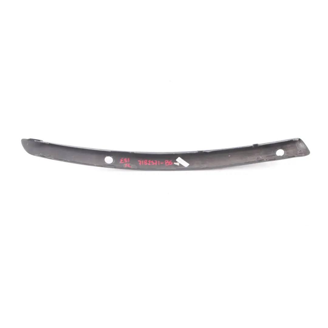 BMW E81 E87N LCI Striscia Di Gomma Protettiva Paraurti Anteriore Sinistra Nero - SKU 7182371-BS - Numero di parte 7182371
