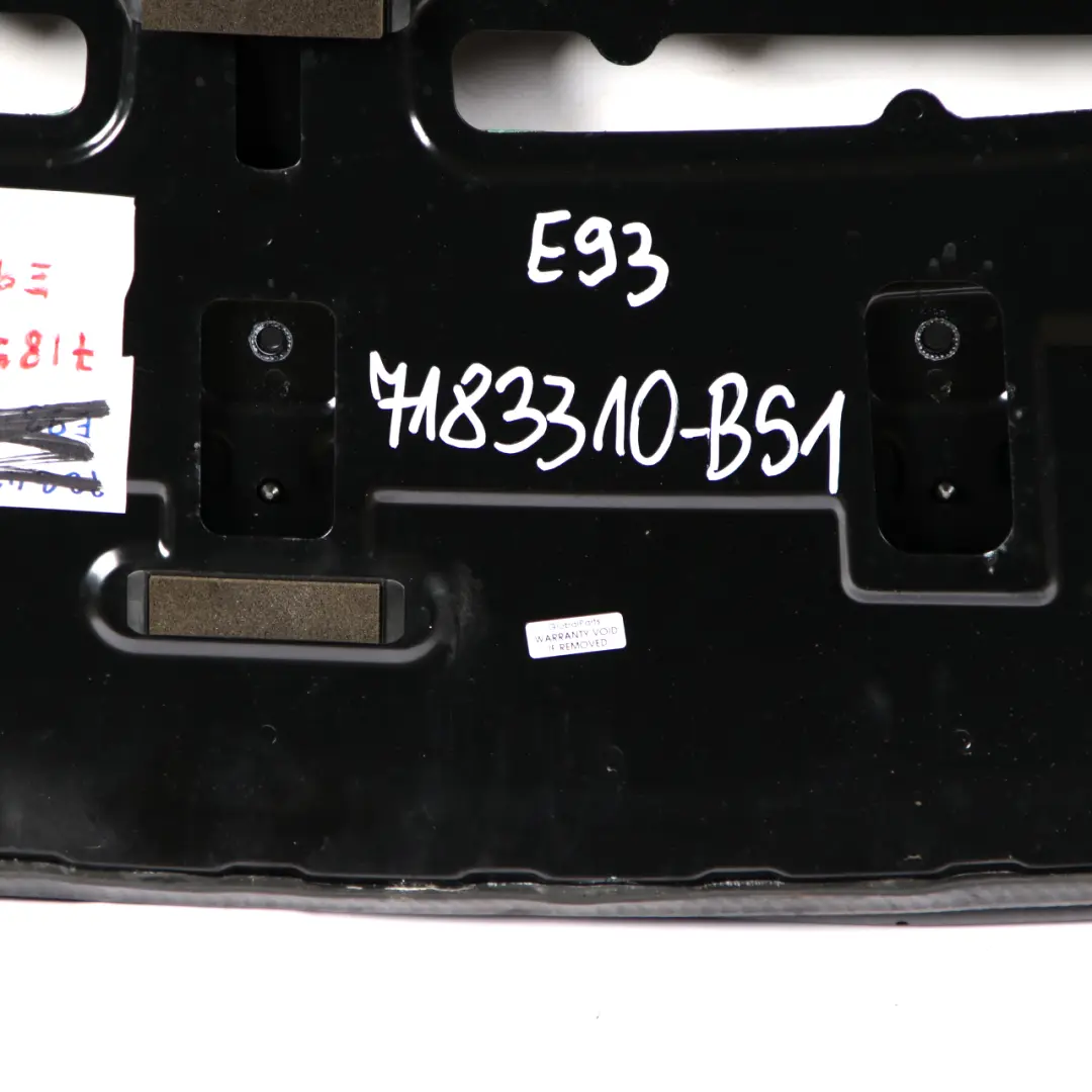 Folding Top Compartment Lid Black Sapphire - 475 to BMW 3 E93 Convertible with Part number 7183310 BMW 3 E93 Convertible Folding Top Compartment Lid Black Sapphire - 475 - SKU 7183310-BS1 - Part number 7183310