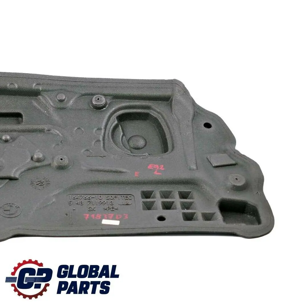 BMW E92 E93 LCI Isolamento Acustico Porta Sinistra 7119913 - SKU 7183703 - Numero di parte 7183703