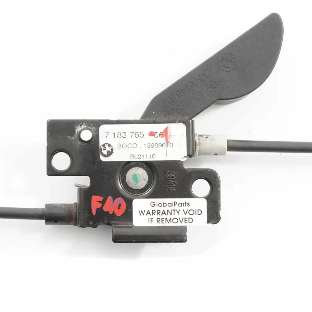 Cavo Bowden Bloccaggio Cofano per BMW F01 F02 F07 F10 F11 con numero di parte 7183765 BMW F01 F02 F07 F10 F11 Cavo Bowden Bloccaggio Cofano - SKU 7183765-1 - Numero di parte 7183765