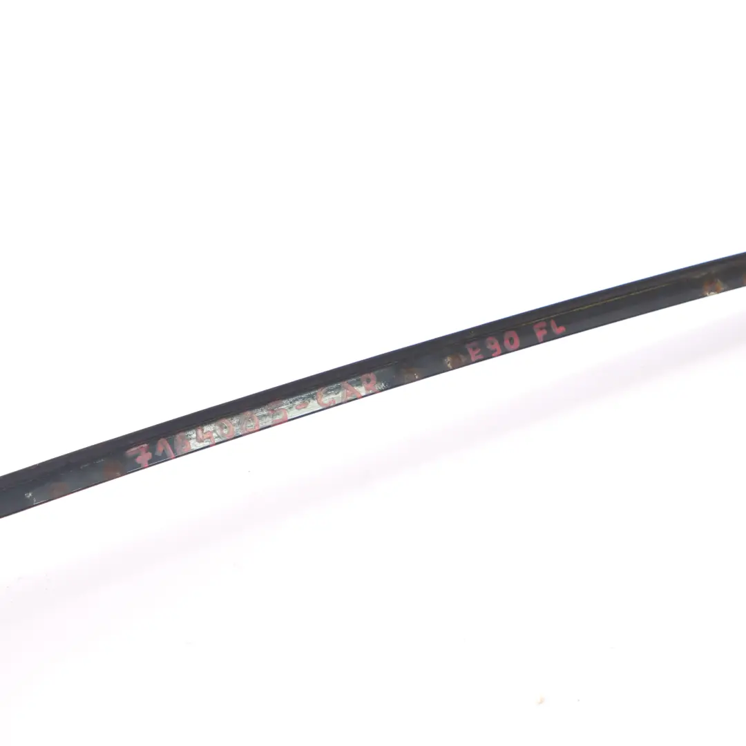 Strip Trim Windscreen Drip Front Left N/S Carbonschwarz Black 416 to BMW E90 E91 with Part number 7184005 BMW E90 E91 Strip Trim Windscreen Drip Front Left N/S Carbonschwarz Black 416 - SKU 7184005-CAR - Part number 7184005