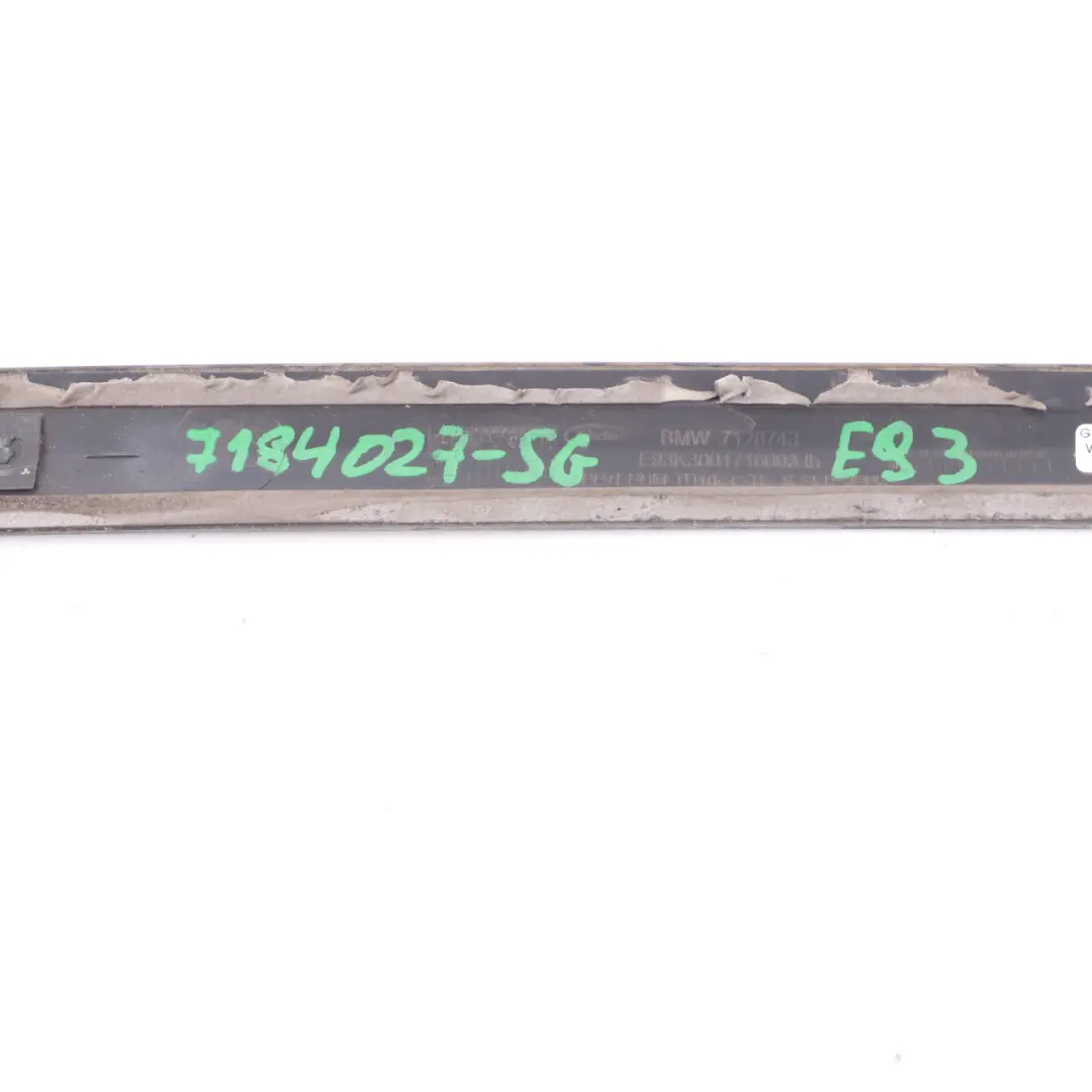 Roof Top Moulding Trim Left N/S Strip Sparkling Graphite A22 7128743 to BMW E93 F33 with Part number 7184027 BMW E93 F33 Roof Top Moulding Trim Left N/S Strip Sparkling Graphite A22 7128743 - SKU 7184027-SG - Part number 7184027