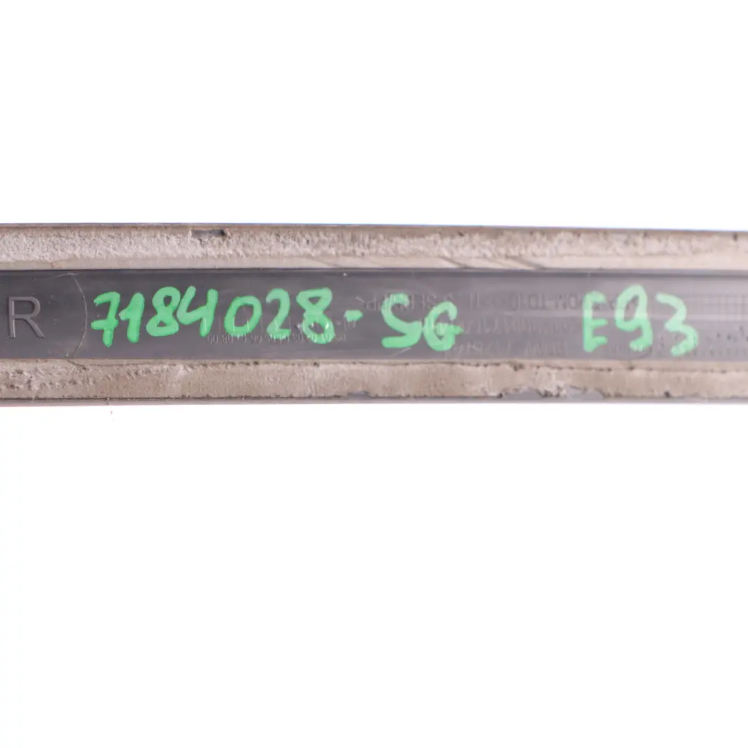 Roof Moulding Strip Right O/S Trim Cover Sparkling Graphite 7128744 to BMW E93 F33 with Part number 7184028 BMW E93 F33 Roof Moulding Strip Right O/S Trim Cover Sparkling Graphite 7128744 - SKU 7184028-SG - Part number 7184028