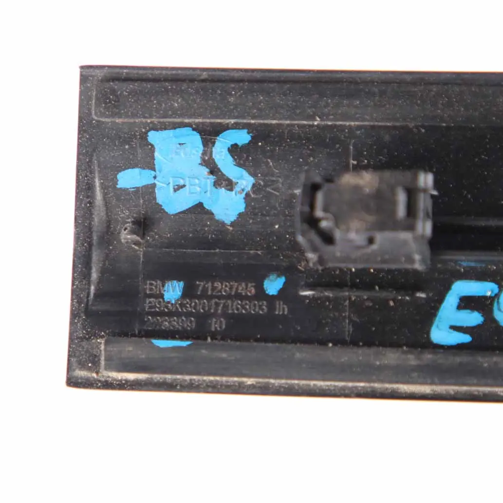 BMW E93 Cabrio Linke Dachleiste Dachscharnier Abdeckung N/S Schwarz Saphir 475 - SKU 7184047-BS - Teilenummer 7184047