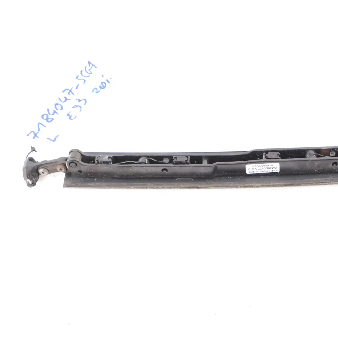 BMW E93 Convertible Left Top Molding Roof Hinge Cover N/S Spacegrau Grey A52 - SKU 7184047-SCG - Part number 7184047