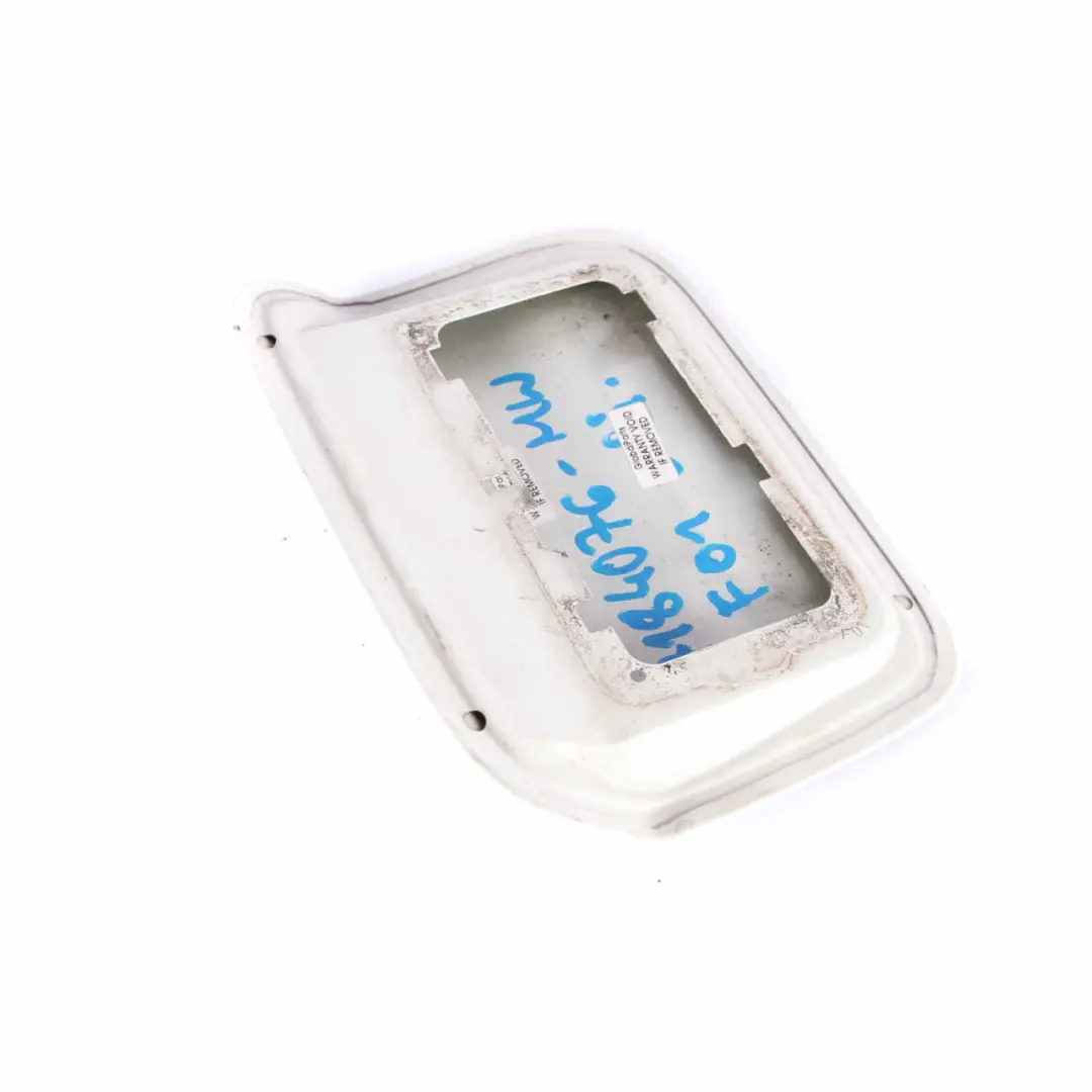 Flap Cover BMW F01 Fill In Flap Cap Panel Mineralweiss Mineral White A96 to Fuel with Part number 7184076 Fuel Flap Cover BMW F01 Fill In Flap Cap Panel Mineralweiss Mineral White A96 - SKU 7184076-MW - Part number 7184076