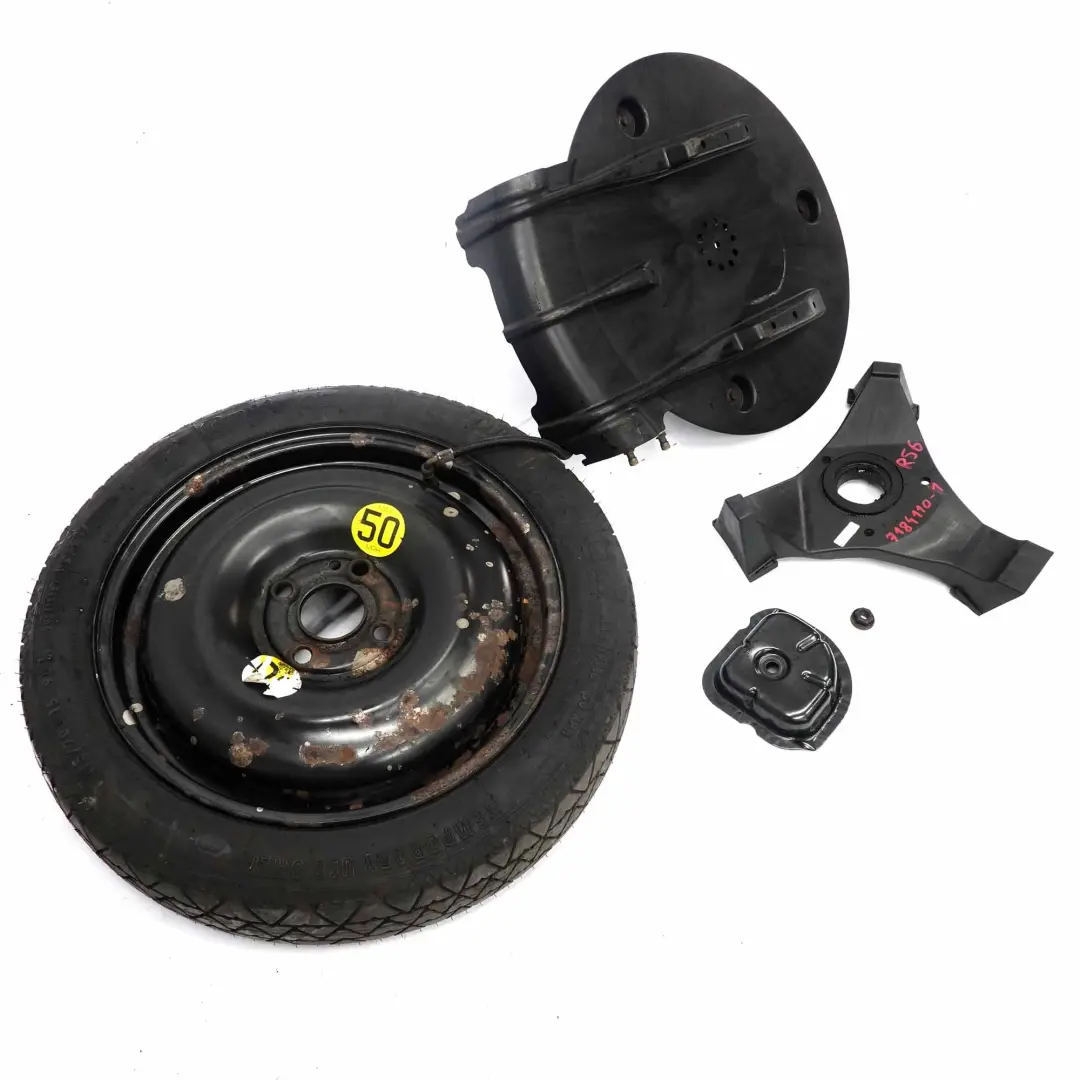 Rueda De Repuesto De Emergencia Juego Kit 6800205 para Mini Cooper R50 R52 R56 R58 con número de pieza 7184110 Mini Cooper R50 R52 R56 R58 Rueda De Repuesto De Emergencia Juego Kit 6800205 - SKU 7184110-1 - Número de pieza 7184110