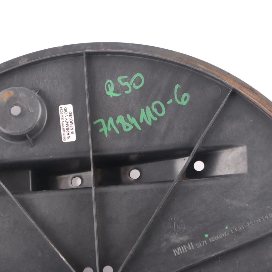 Mini R50 R52 R56 R58 3 Emergency Spare Wheel Bracket Cover 6800205 - SKU 7184110-6 - Part number 7184110