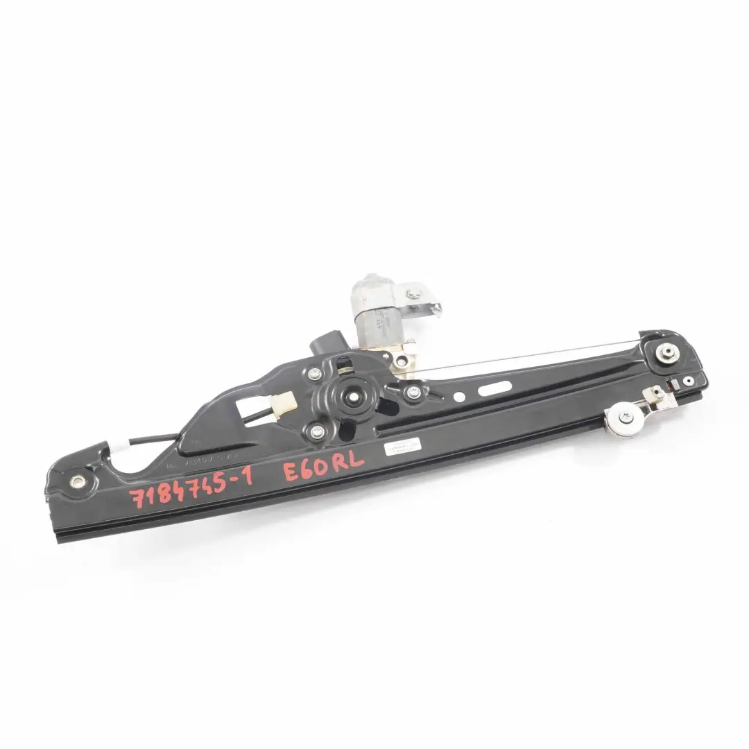 BMW E60 E61 LCI Window Regulator Lifter With Motor Rear Left N/S - SKU 7184745-1 - Part number 7184745