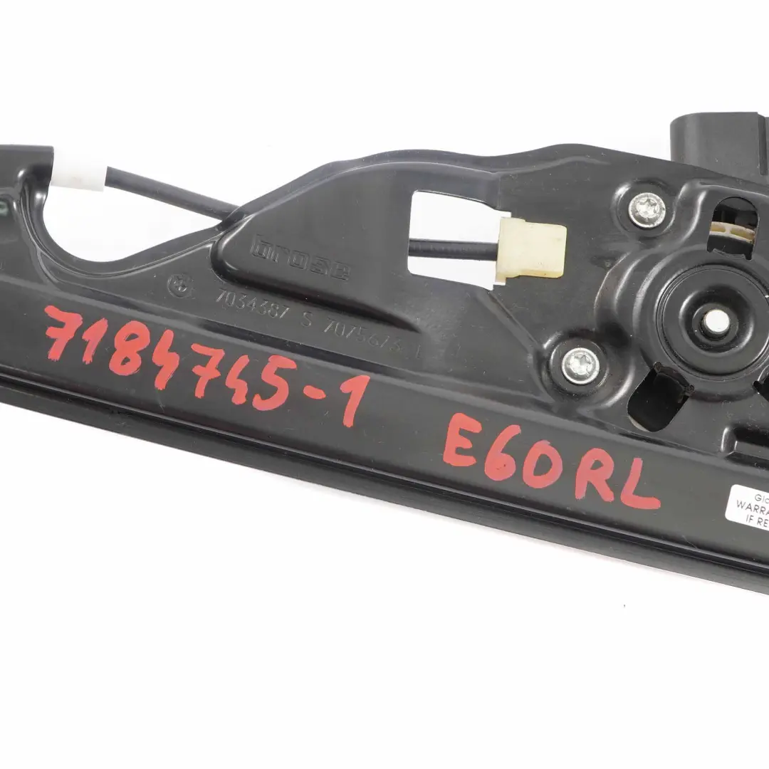 Alzacristalli Con Motore Posteriore SX per BMW E60 E60N E61 E61N LCI con numero di parte 7184745 BMW E60 E60N E61 E61N LCI Alzacristalli Con Motore Posteriore SX - SKU 7184745-1 - Numero di parte 7184745