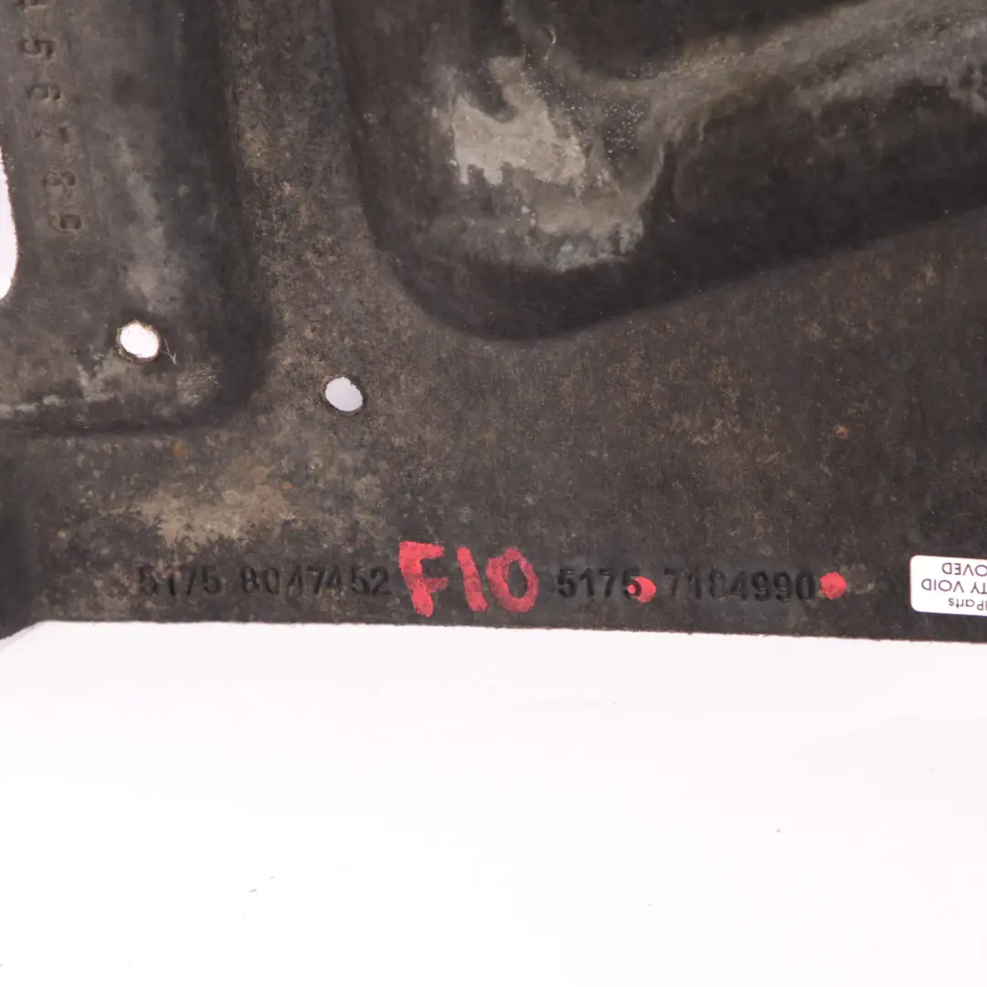 BMW F10 F11 Underfloor Panel Centre Underbody Coating Covering 7184990 - SKU 7185113 - Part number 7261763