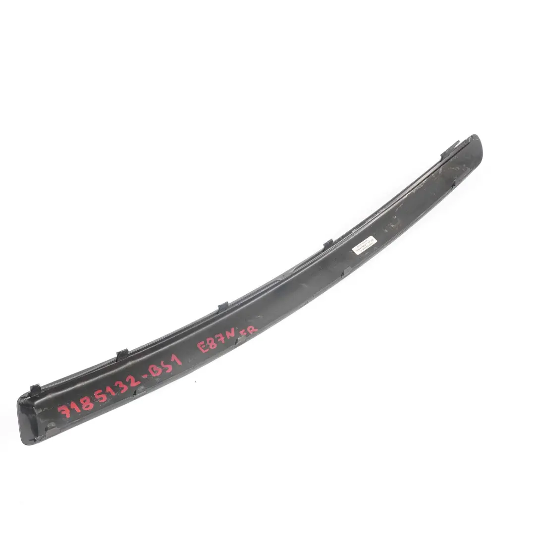BMW E81 E87 LCI Front Bumper Protective Rubber Strip Right O/S Black Sapphire - SKU 7185132-BS1 - Part number 7185132