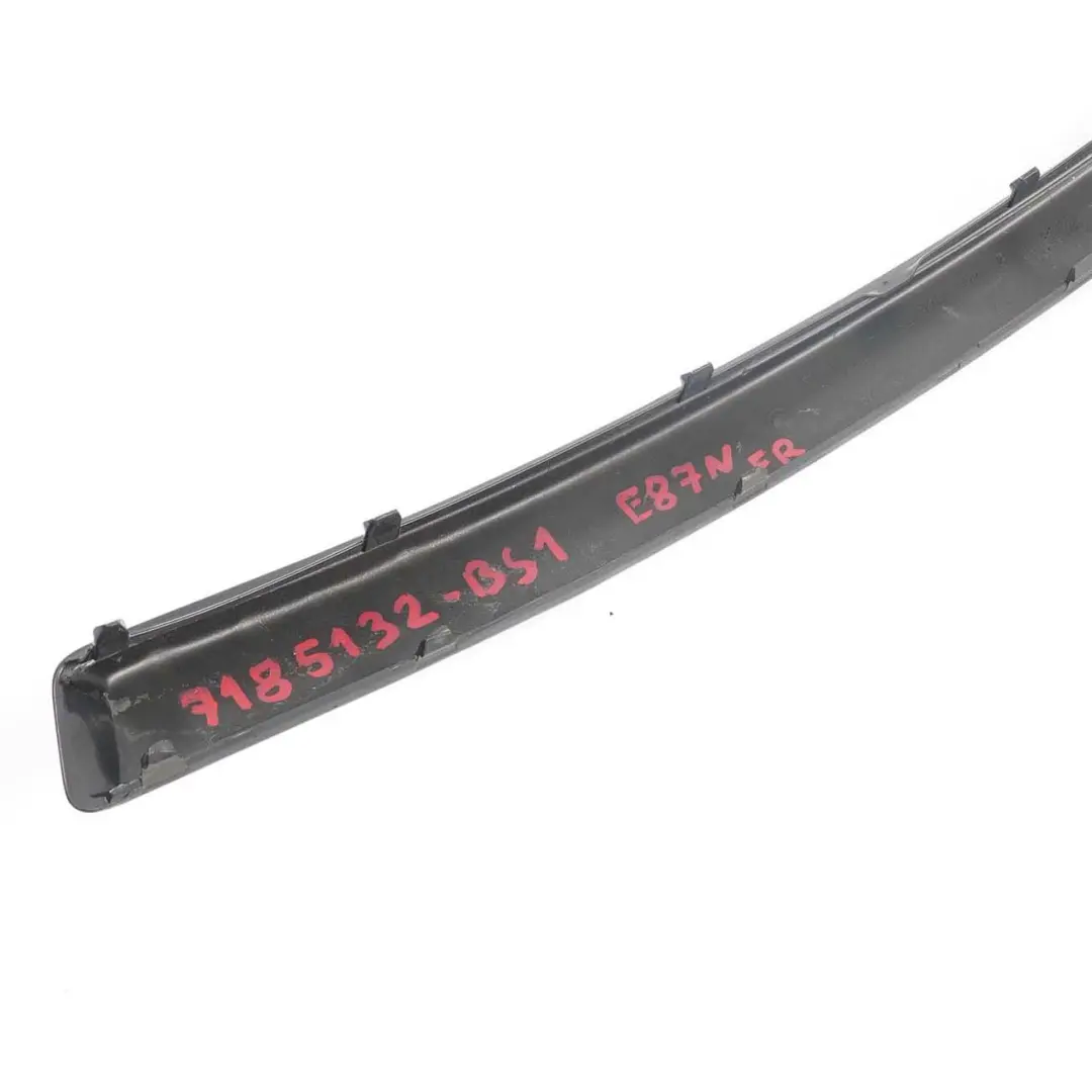 BMW E81 E87 LCI Front Bumper Protective Rubber Strip Right O/S Black Sapphire - SKU 7185132-BS1 - Part number 7185132