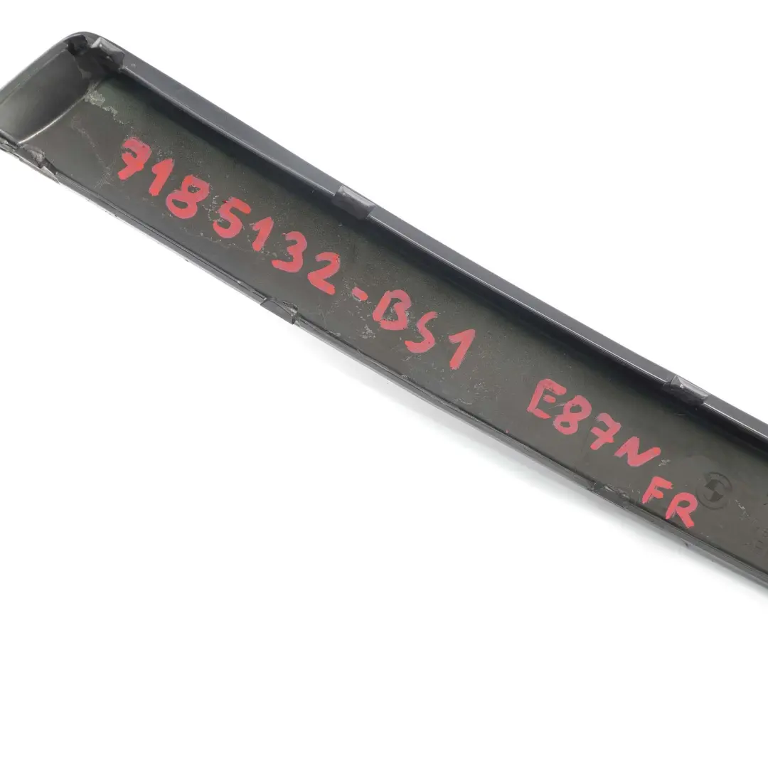 Front Bumper Protective Rubber Strip Right O/S Black Sapphire to BMW E81 E87 LCI with Part number 7185132 BMW E81 E87 LCI Front Bumper Protective Rubber Strip Right O/S Black Sapphire - SKU 7185132-BS1 - Part number 7185132