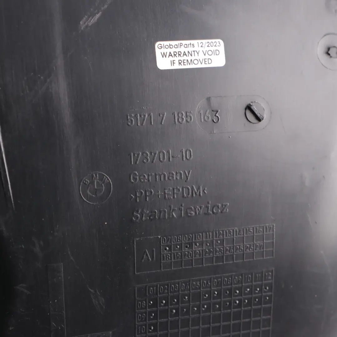 Radlauf Vorderteil Verkleidung Gehäuse Abdeckung Vorne Links für BMW F01 F02 mit Teilenummer 7185163 BMW F01 F02 Radlauf Vorderteil Verkleidung Gehäuse Abdeckung Vorne Links - SKU 7185163 - Teilenummer 7185163