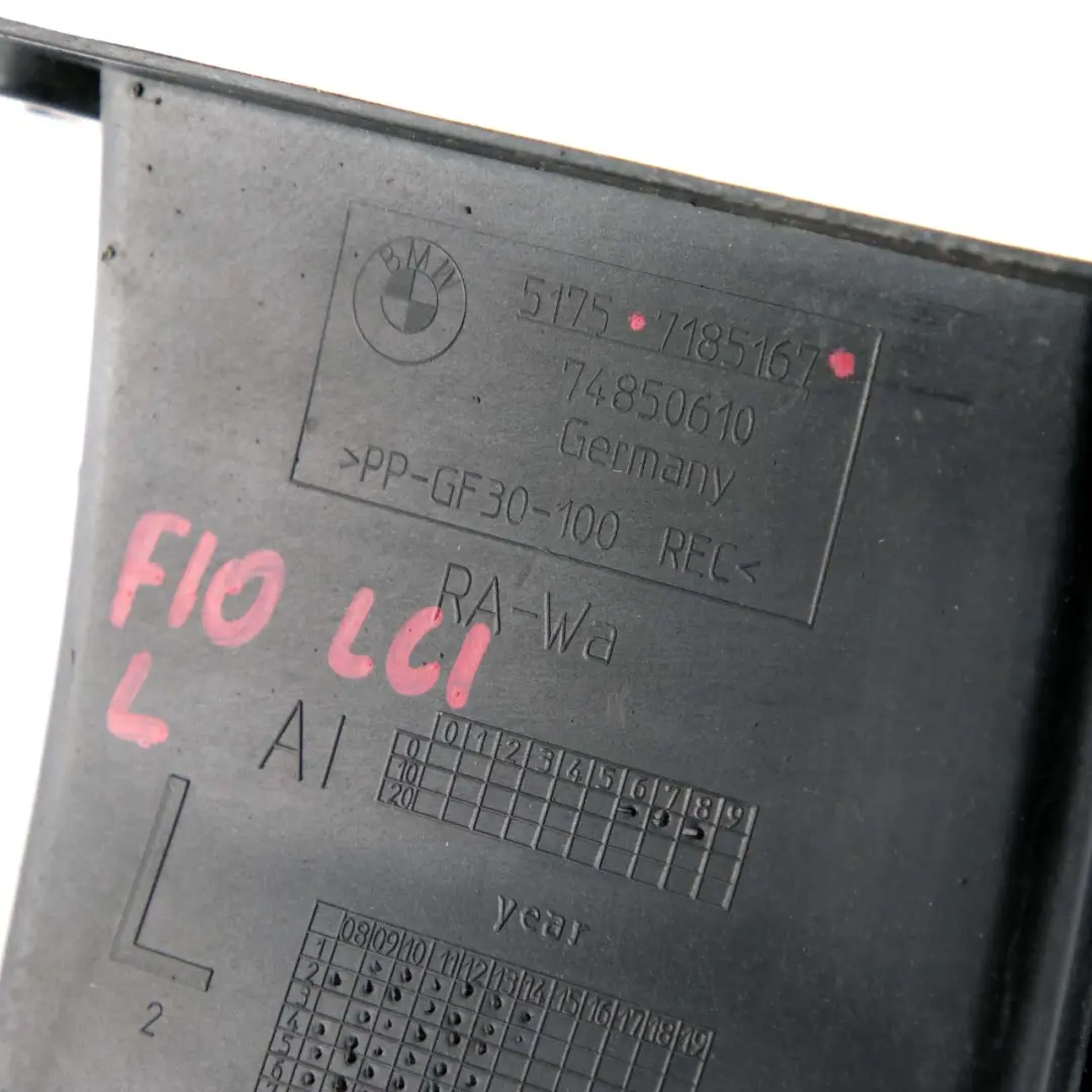 Vorne Luftkanal Kanal Links für BMW F10 F11 F12 mit Teilenummer 7185167 BMW F10 F11 F12 Vorne Luftkanal Kanal Links - SKU 7185167 - Teilenummer 7185167