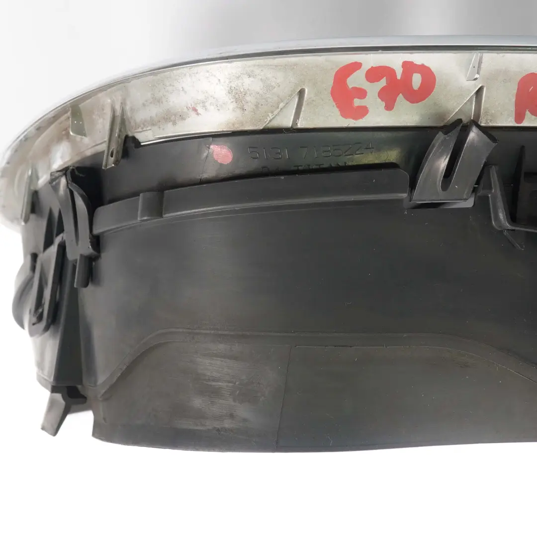  Griglia Paraurti Anteriore BMW X5 E70 Rene Radiatore Ingresso Destra Nero Cromo - SKU 7185224 - Numero di parte 7185224