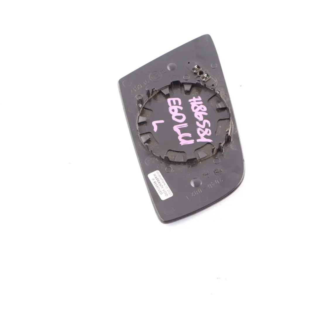 Wing Mirror Glass Left N/S Heated Wide Angle Blue to BMW E60 E61 E63 LCI with Part number 7186581 BMW E60 E61 E63 LCI Wing Mirror Glass Left N/S Heated Wide Angle Blue - SKU 7186581 - Part number 7186581