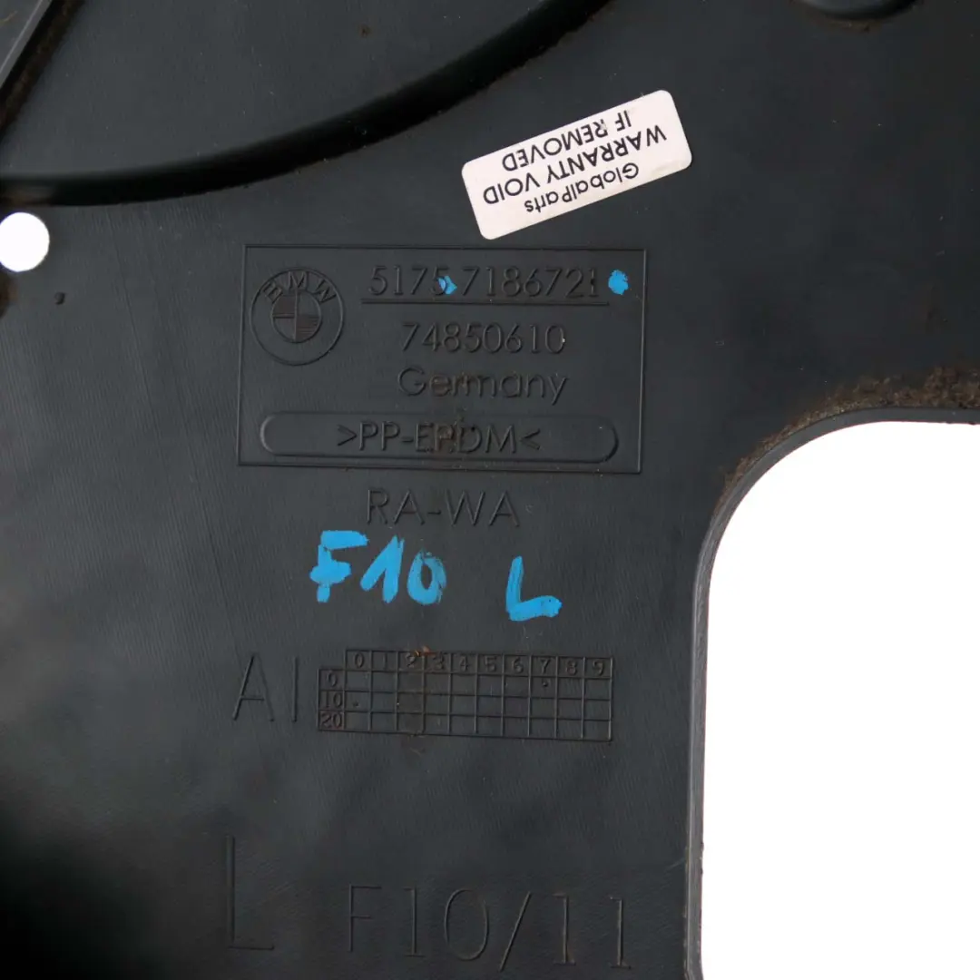 Verkleidung Tank Unter Bodenabdeckung Links N/S Trim für BMW F10 F11 mit Teilenummer 7186721 BMW F10 F11 Verkleidung Tank Unter Bodenabdeckung Links N/S Trim - SKU 7186721 - Teilenummer 7186721