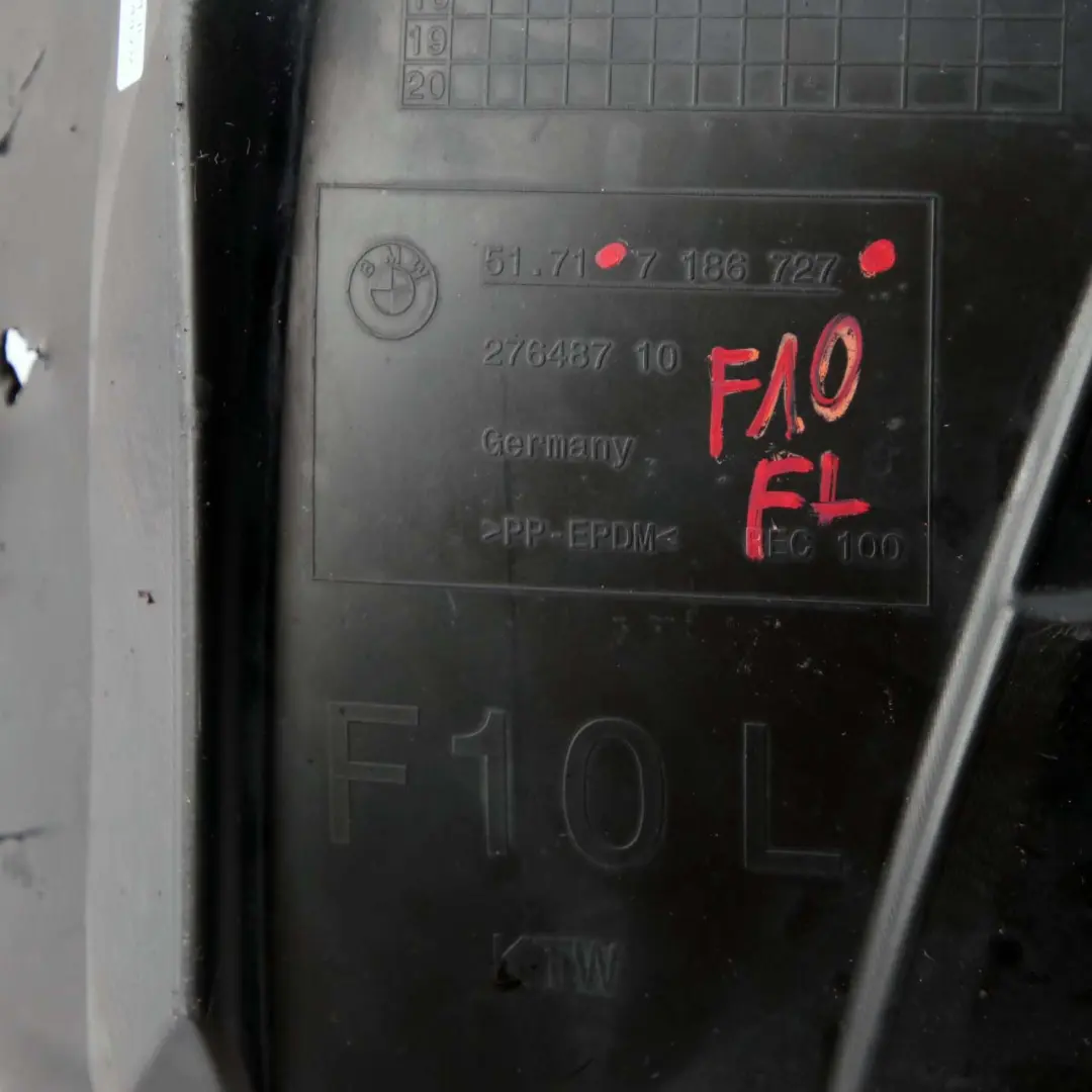Radlauf Vorne Gehäuse Abdeckung Verkleidung Links für BMW F10 F11 mit Teilenummer 7186727 BMW F10 F11 Radlauf Vorne Gehäuse Abdeckung Verkleidung Links - SKU 7186727 - Teilenummer 7186727