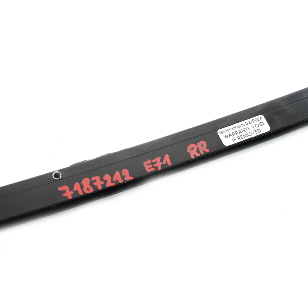 BMW X6 E71 Shadow Line Fensterführung Hintere Türleiste Rechts Hochglanz - SKU 7187212 - Teilenummer 7187212