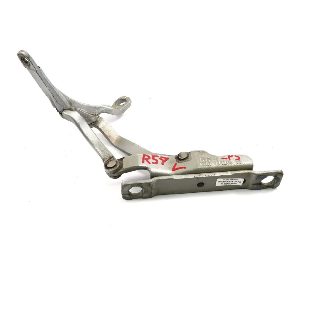 Mini Cabrio R57 Boot Trunk Tailgate Hinge Left N/S Pure Silver Metallic - SKU 7190331-PS - Part number 7190331