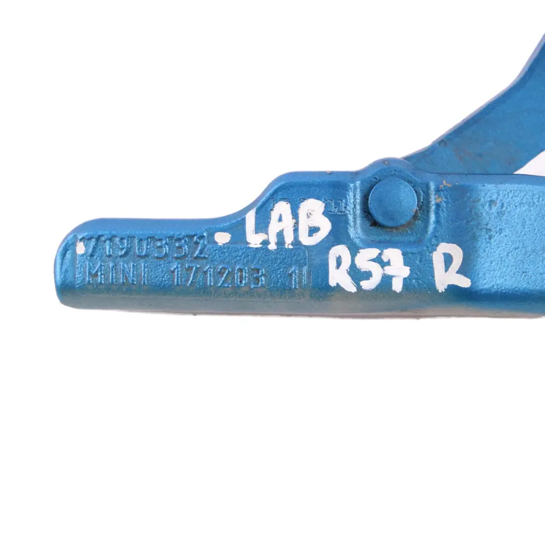 Charnière de Porte de Coffre Droite Bleu Laser Blue Métallisé pour Mini Cabrio R57 à propos du numéro de pièce 2758376 Mini Cabrio R57 Charnière de Porte de Coffre Droite Bleu Laser Blue Métallisé - SKU 7190332-LAB - Numéro de pièce 2758376