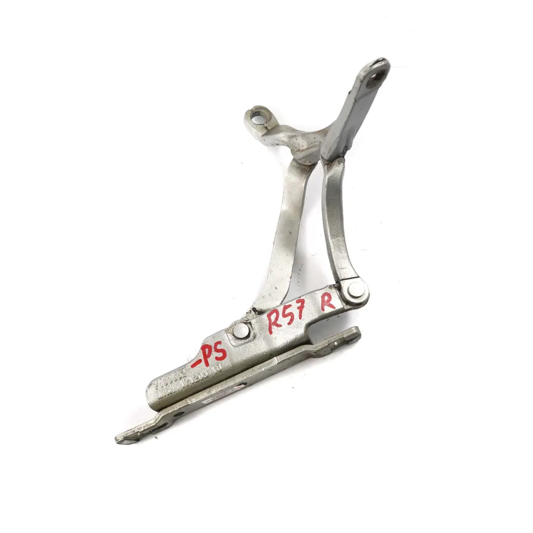 Charniere droite du coffre a bagages argent pur metallise - 900 pour Mini Cabrio R57 à propos du numéro de pièce 7190332 Mini Cabrio R57 Charniere droite du coffre a bagages argent pur metallise - 900 - SKU 7190332-PS - Numéro de pièce 7190332