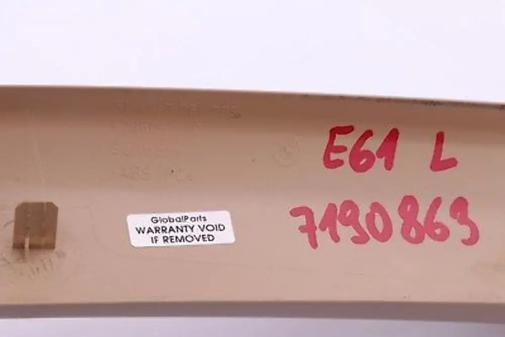 BMW 5 Reihe E61 Touring Verkleidung Heckklappe li.seitl.innen CREAMBEIGE - SKU 7190863 - Teilenummer 7190863